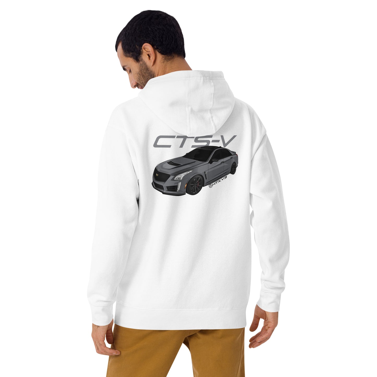 CTS-V Embroidered White Hoodie