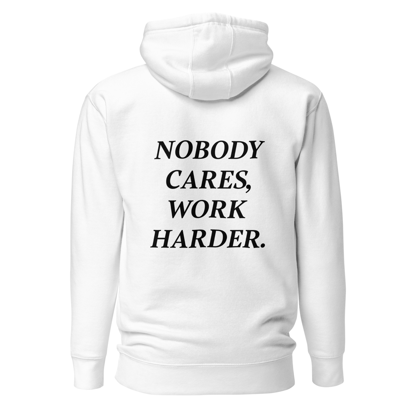 NOBODY CARES HOODIE WHITE