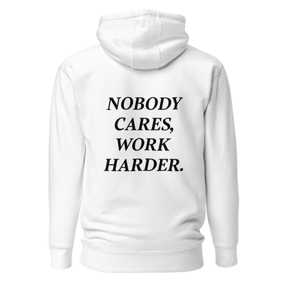 NOBODY CARES HOODIE WHITE